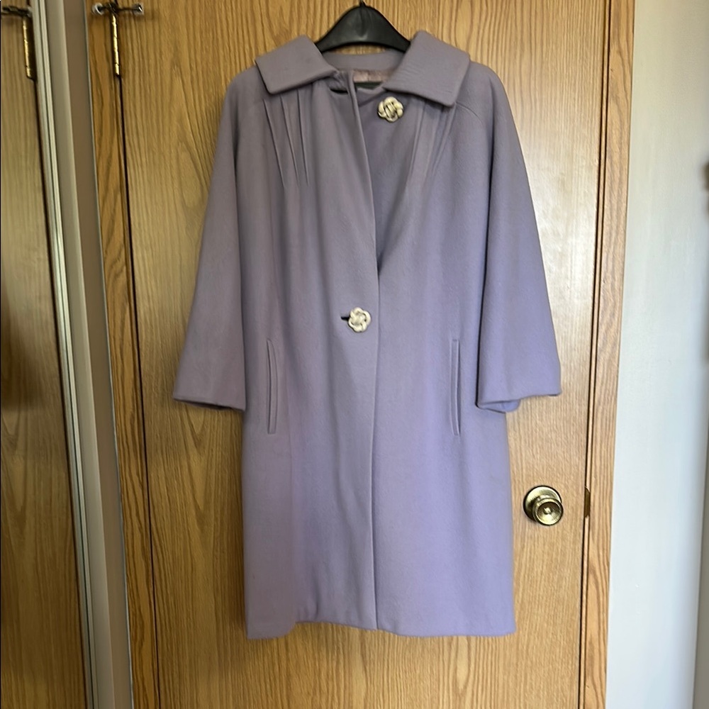 Elegant Retro Mauve-Lavender Coat